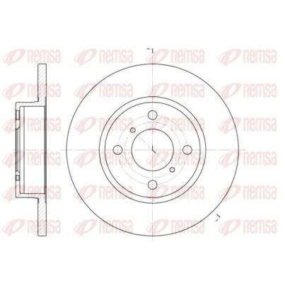 Bild av REMSA 6621.00 Disque de frein Essieu avant 247, 247 12 4 plein OPEL: Agila A, SUZUKI: Wagon R+ II 3/5 portes, I portes