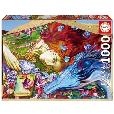 Bild av Educa Sant Jordi, Lily Brick Pussel med 1 000 bitar för vuxna Mått: 68 x 48 cm Inkluderar Cola Fix pussel. Från 14 år (19926)