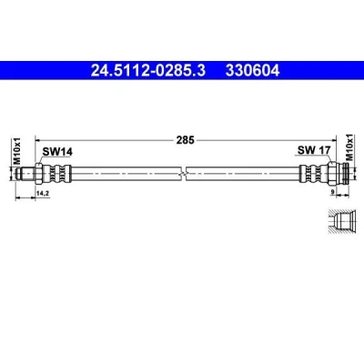 Bild av Bromsslang Ate 24.5112 0285.3