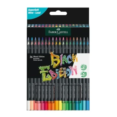 Bild av Faber Castell 116424 färgpennor Blackwood, Black Edition, fodral med 24