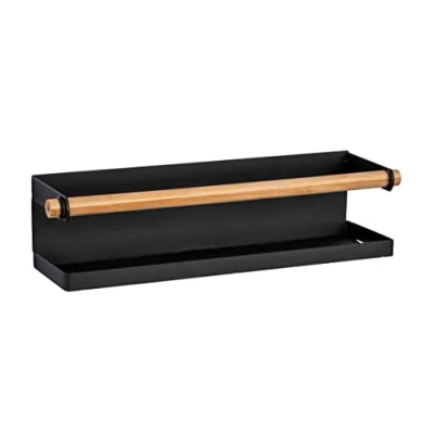 Bild av Wenko Kryddhylla Magna svart, magnetisk hylla för förvaring av kryddor, 32 x 8 cm