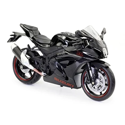 Bild av TURBO CHALLENGE Moto Suzuki GSXR 1000 Die Cast 029931 1/12 fordon med frihjul svart metall från 3 år