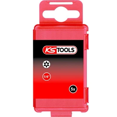 Bild av KS Tools 918.3671 1/4&quot; TORSIONpower Bit Torx, 75mm, TB27, med borrhål, 5 pack
