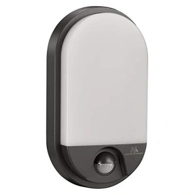 Bild av Maclean MCE340 LED lampa med infraröd rörelsesensor vägglampa inomhus /utomhusbelysning 1100 lm 15 W IP54 (grå)
