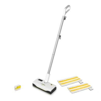 Bild av Kärcher Ångrengörare SC 1 Upright, uppvärmningstid: 30 s, ytkapacitet: ca m², tank: 0,2 l, värmeeffekt: 300 W, slipande golvmunstycke EasyFix tygset, vit
