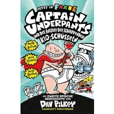 Bild av Captain Underpants Band 2 Angriff der schnappenden Kloschüsseln: Neu in vollfarbigen Ausgabe! Kinderbücher ab 8 Jahren