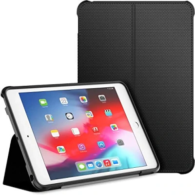 Bild av JETech Fodral för iPad mini 5 och 4 (2019/2015 Modell), Dubbelvikbart Stativ med Stötsäker TPU Bakskydd, Automatisk Vakna/Sömn (Svart)