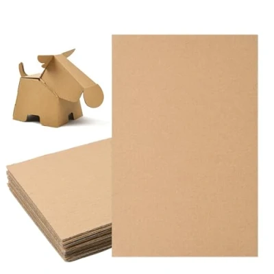 Bild av Cozlly wellpapp för pyssel, 10 stycken 3 mm tjock kartong, kartongplattor, A4 (210 x 300 mm) wellpapp, frakt, konst, hantverk och förpackning (brun)