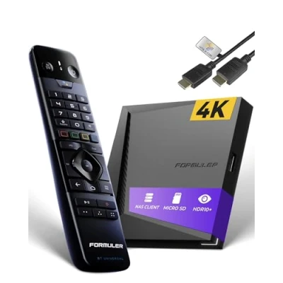 Bild av HTS e com Formuler Z11 Pro MAX 4K BT1 Android Edition 11 Ott Media Receiver UHD HDR10 4 GB RAM, 32 lagring, WLAN, BT fjärrkontroll, stöd Widevine L1, MYTVOnline3, HDMI kabel
