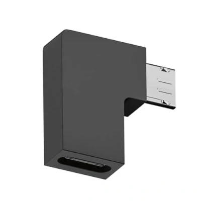 Bild av Pnuokn Micro USB hane till typ C hona 90 graders förlängningsadapter uppåtvänd nedåt kontakt för bärbar dator mikro