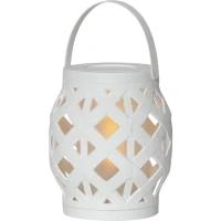 Bild av STAR TRADING LED lykta Flame Lantern, vit, höjd 16 cm
