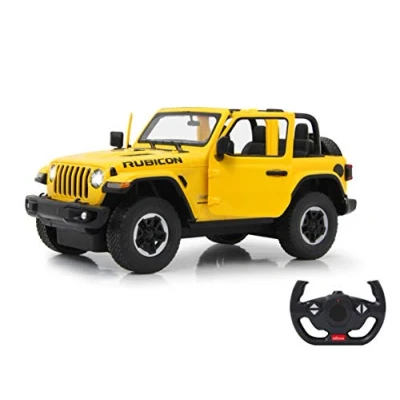 Bild av JAMARA 405178 Jeep Wrangler JL 1:14 2,4 GHz dörr manuell officiellt licenserad, upp till 1 timmars restid, ca 11 kmh, perfekt återbildade detaljer, detaljerad interiör, LED ljus, gul