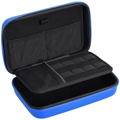 Bild av ProCase Elektroniktillbehör arrangör, resetillbehör väska, bärbar elektronisk kabelväska för MacBook strömadapter, kabel, Apple Pencil, mus, USB minne, powerbank, SD kort, blå, Large, väskorganiserare