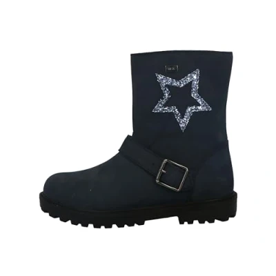 Bild av Lurchi EFFI TEX Cowboy / Bikerstövletter för barn, Storlek: 37, Navy Skinn