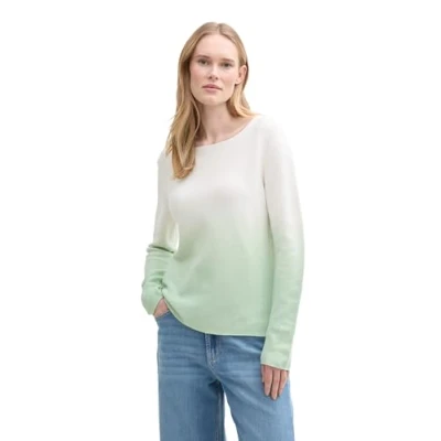 Bild av TOM Tailor Colour FLOW Pullover Stickad tröja, Storlek: XS, Green light/green