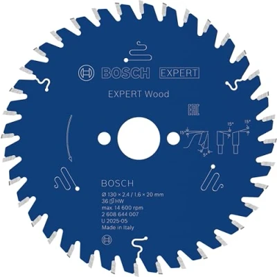 Bild av Bosch Professional 2608644007 EXWOH 36 tand topp precision cirkelsågblad, blå, UK storlek 3