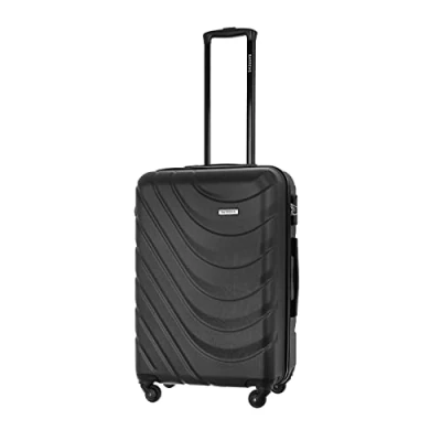 Bild av BARRENS Medium Suitcase Incheckningsbagage 67x46x26 cm 63 L Slagtåligt ABS material Cipher Lock resväska 4x360 hjul Hårdväska Flygbolagskompatibel Svart
