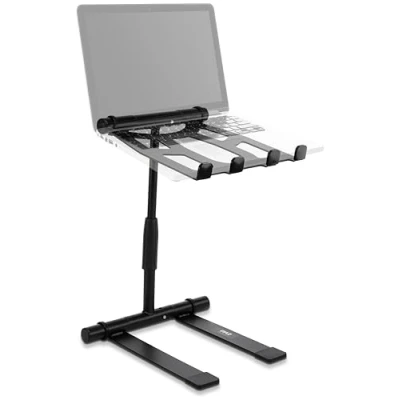 Bild av PYLE Bärbart vikbart laptopstativ stående bord med justerbar vinkel, vikbar höjd och halkfri bricka fyra spetsar för iPad, surfplatta, DJ mixer, arbetsstation, spel hemmabruk PLPTS55,