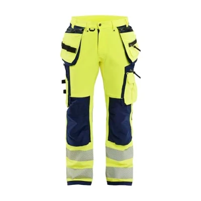 Bild av VARSELBYXA 1997 1642 4 VÄGS STRETCH VARSELGUL/MARINBLÅ D88 Beijerbygg Byggmaterial