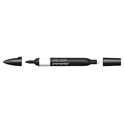 Bild av Winsor &amp; Newton 0203379 ProMarker professionell layoutmärkpenna 2 spetsar, fin och bred för ritningar, design layouter kall grå 00