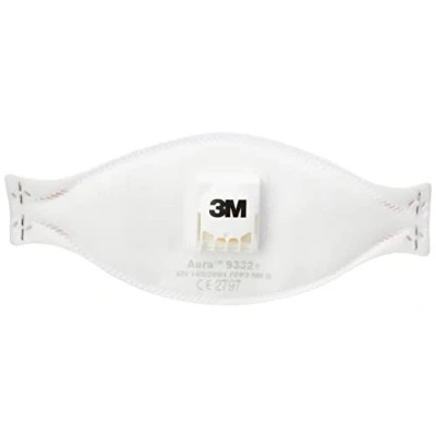 Bild av 3M 9332+C Aura partikelmask för isolering och träarbete, skyddsnivå FFP3, perfekt glasögonhållare, 1 styck