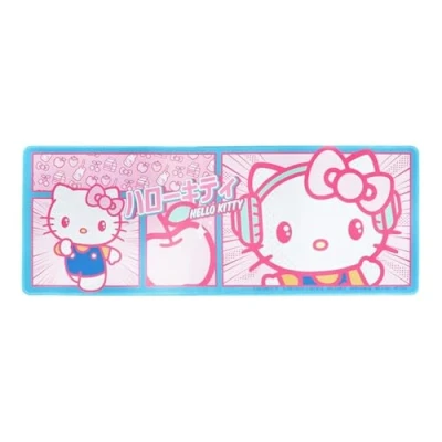 Bild av Hello Kitty skrivbordsmatta officiellt licensierad Sanrio Merchandise, stor musmatta i gummi med rosa Kawaii design, bra för spel, arbete, funktionellt kontorstillbehör Paladone