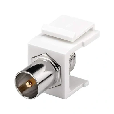 Bild av Goobay 79955 Keystone Modul SAT antennkoppling/koaxkontakt till F uttag för antennkabel/75 ohm/snap in system/16,2 mm