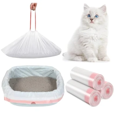 Bild av XXXL 30 pack kattsandsbrickor, foder för kattlåda, kattsandpåsar, repor kattpåsar, repor, resistenta väskor extra stor kattlåda 1150 x 450 mm