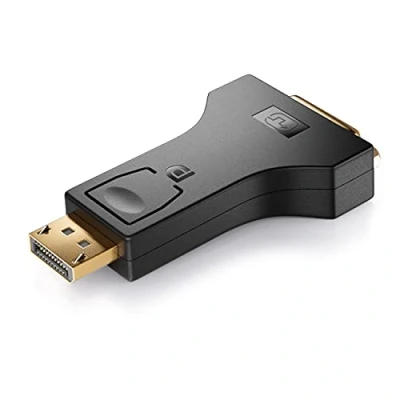 Bild av deleyCON Displayport till DVI Adapter 4K UHD 2160p Kabeladapter Kontakt DP Uttag Guldpläterade Kontakter för TV Projektor Dator Bärbar Notebook