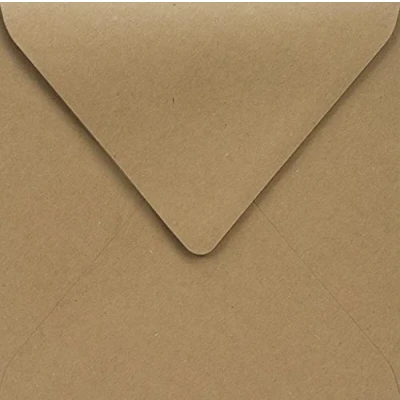 Bild av Netuno 100 st sandbruna kraftpapperskuvert, 145 x mm, g, sandbrunt kraftpapper, fyrkantiga kuvert återvinnade, för bröllop, födelsedag, jul