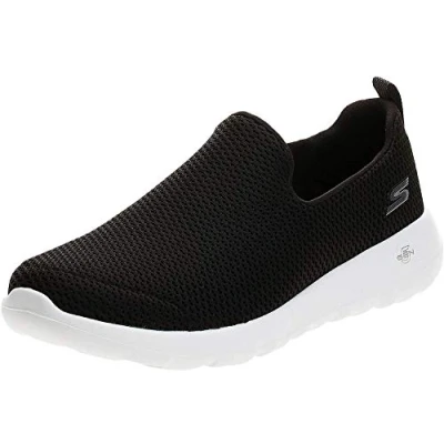 Bild av Skechers herr Go Max atletisk Air Mesh Slip on promenadsko sneaker, svart/vit, 11 X Wide