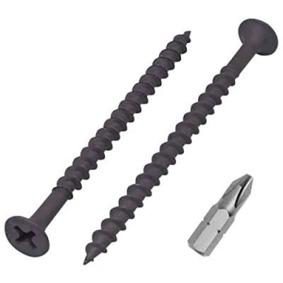 Bild av SKIR&#039;CO (200 st) Svart fosfatfinish 3,9 x 65 mm gipsskruvar, träskruvar, Phillips Bugle Head, gipsskivor skruvar