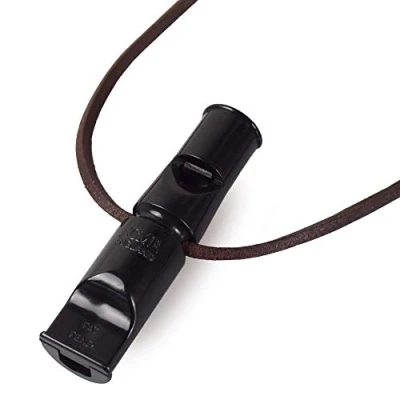 Bild av acme dubbeltonad feife nr. 640/641 med GraTIS peppar av läder, 60 mm (No. 641), Black/Schwarz