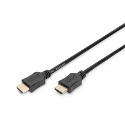 Bild av DIGITUS HDMI High Speed anslutningskabel, typ A St/St, 3.0m, Ultra HD 60p, guld, sv