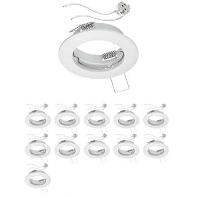 Bild av ledscom.de 12 infällda takramar FERE infälld ram vit matt (LED/halogen/MR16/50mm) inkl. GU5.3 uttag
