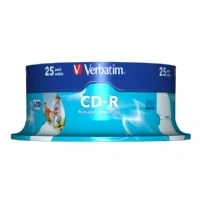 Bild av Verbatim DataLifePlus 25 x CD R 700 MB 52x utskrivbar yta spindel
