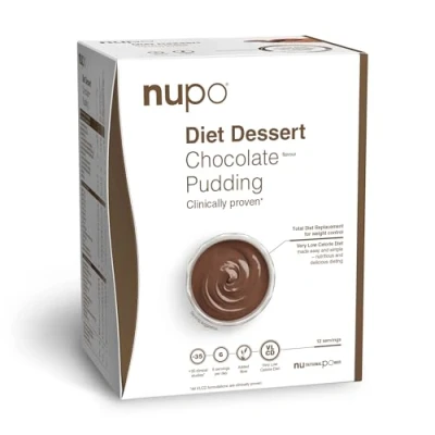 Bild av NUPO Diet Dessert Chokladpudding Premium måltid för viktkontroll I 12 portioner glutenfri, GMO fri