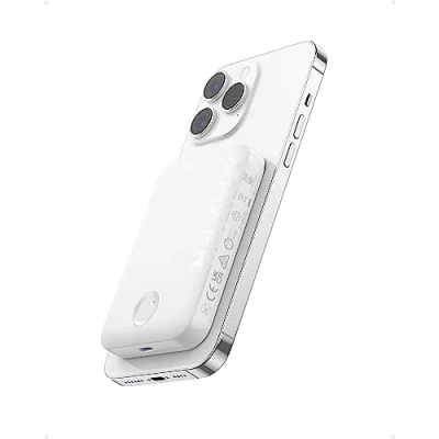 Bild av Anker 321 magnetiskt batteri (PowerCore Magnetic 5K), 5,000 mAh trådlöst bärbart laddare, kompatibelt med iPhone 15/14/13/12/Pro/Plus/Pro Max serien. (vit)