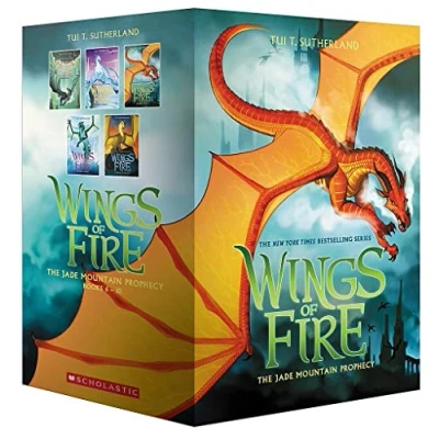 Bild av Wings of Fire The Jade Mountain Prophecy (Box Set): Moon Rising / Winter Turning Escaping Peril Talons Power Darkness Dragons
