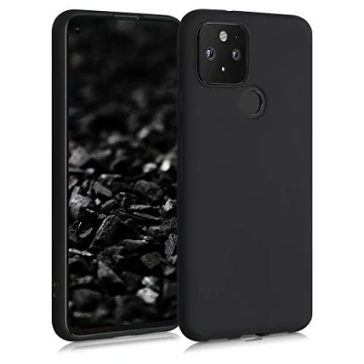Bild av kwmobile Fodral kompatibelt med Google Pixel 5 mjukt silikonfodral svart