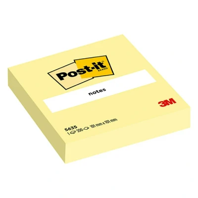 Bild av Post it 5635G självhäftande lappar XL notes, 100 x mm, 200 blad, gul