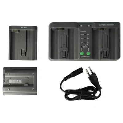Bild av vhbw Dual laddare kompatibel med Nikon EN EL18, EL4, EL4a, EL4e camcorder batteri laddningsdocka, laddningskontrolldisplay