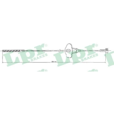 Bild av LPR C0251B Câble De Frein 326 à tambour FORD: Focus Mk1 3/5 portes, Transit Connect Van, Break