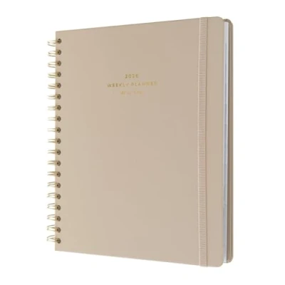 Bild av Kokonote Academic Diary 2025 2026 Week To View Misty Gray Planner With Stickers &amp; Tabs, Student Essentials For University, Back School Stationery