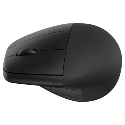 Bild av HP PC 920 Ergonomisk trådlös mus, USB dongel, Bluetooth 5.3, batteritid upp till 6 månader, flerytssensor 4 000 dpi, 5 anpassningsbara knappar, kanalledd, svart
