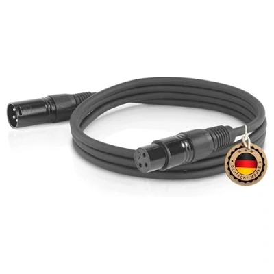 Bild av ETEC, XLR kabel, mikrofonkabel, kontakt till uttag, anslutningskabel, röd, 3,00 m