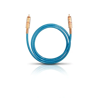 Bild av Oehlbach NF 113 DI 150 Digital audio cinkabel högkvalitativ S/PDIF koaxialkabel, flera skärmningar, 75 ohm 1,5 m blå