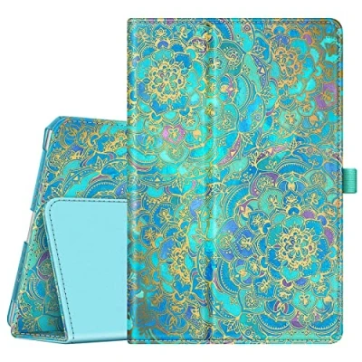 Bild av Fintie Fodral för iPad 9,7 tum 2018 2017/iPad Air 2/iPad [hörnskydd] Slim Fit Folio PU läder med stativ och automatisk standby/väckarklocka, jade