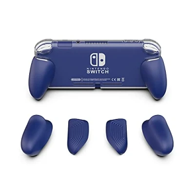 Bild av Skull &amp; Co. GripCase Lite: A Comfortable Protective Case with Replaceable Grips [to fit All Hands Sizes] for Nintendo Switch Lite [No Carrying Case] (Blue)
