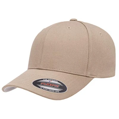 Bild av Flexfit herr bomull twill anpassad keps hatt hatt, Khaki, L/XL